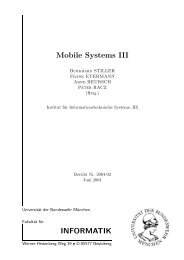 Mobile Systems III INFORMATIK