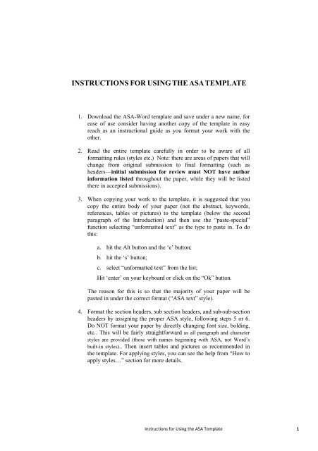  Asa Essay Format Understanding The ASA Format For Your Next Big 