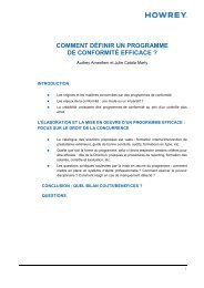 comment dÃ©finir un programme de conformitÃ© efficace - AFJE