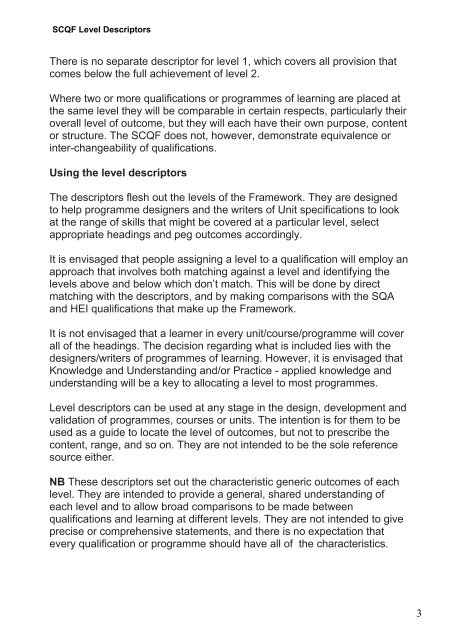 SCQF Level Descriptors - Scottish Credit and Qualifications ...