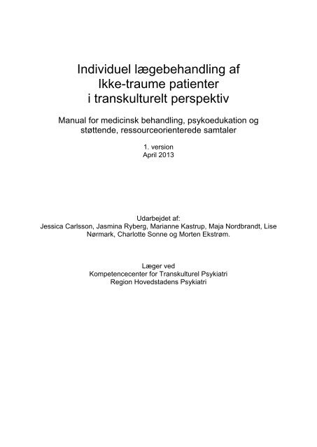 Manual Region Hovedstadens Psykiatri