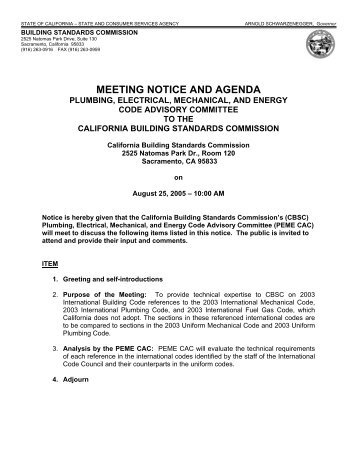 MEETING NOTICE AND AGENDA - Reaco.org