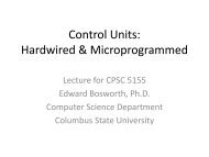 Control Units: Hardwired & Microprogrammed - Edwardbosworth.com