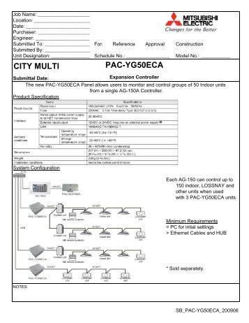 CITY MULTI PAC-YG50ECA