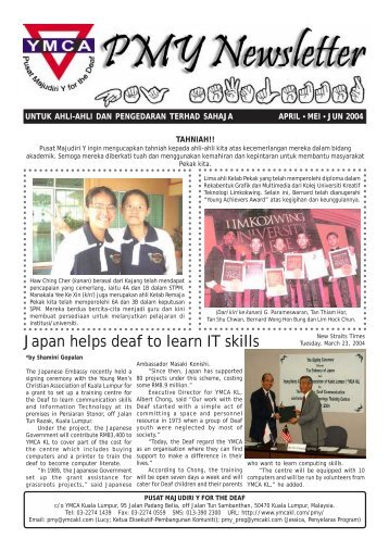 Japan helps deaf to learn IT skills - YMCA Kuala Lumpur