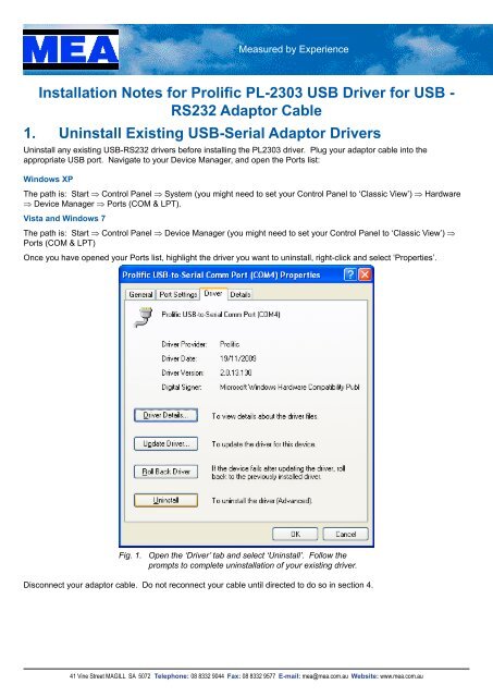 Drivers prolific port devices list