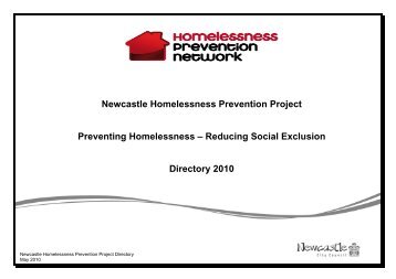 accommodation available to the homeless - Newcastle City Council