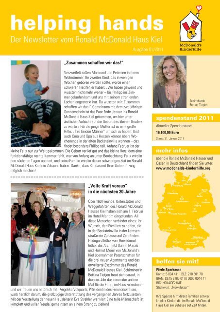 Helping Hands Mcdonald S Kinderhilfe Stiftung