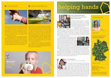 helping hands - McDonald's Kinderhilfe Stiftung