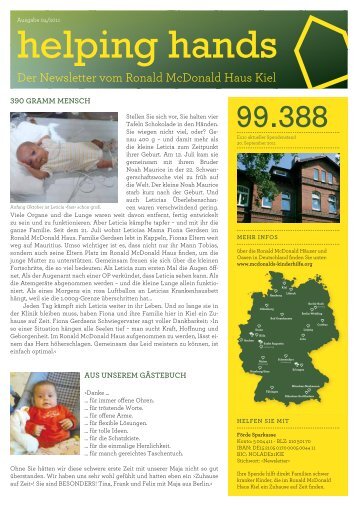 helping hands - McDonald's Kinderhilfe Stiftung