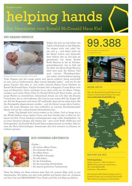 Helping Hands Mcdonald S Kinderhilfe Stiftung