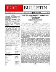 PUCL BULLETIN - People's Union for Civil Liberties