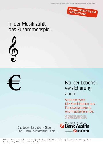 versicherung auch. - Bank Austria