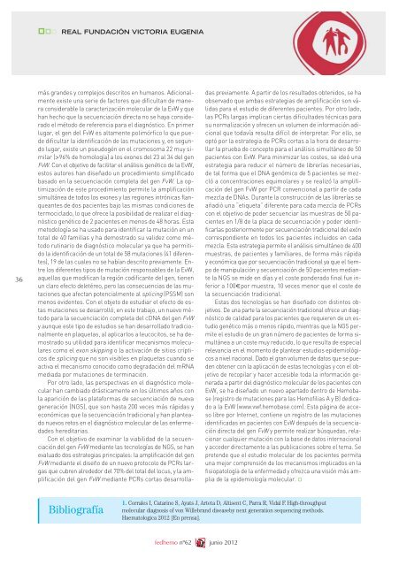 Revista Fedhemo nÂº 62 - Hemofilia