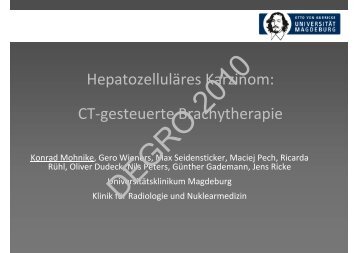 CT-gesteuerte Brachytherapie - Wcenter.de