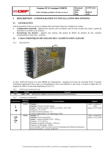 NOTICE TECHNIQUE PRODUIT et de MISE EN OEUVRE ... - DEF