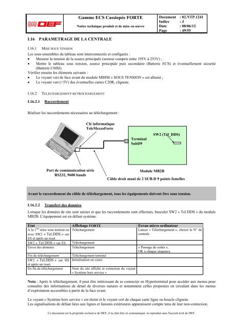 NOTICE TECHNIQUE PRODUIT et de MISE EN OEUVRE ... - DEF