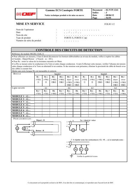 NOTICE TECHNIQUE PRODUIT et de MISE EN OEUVRE ... - DEF