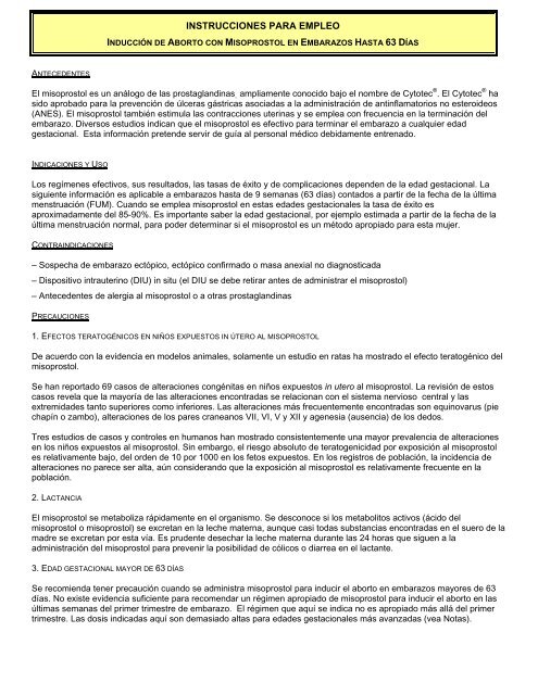 Orden Misoprostol