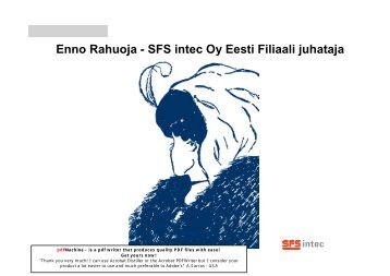 Enno Rahuoja - SFS intec Oy Eesti Filiaali juhataja