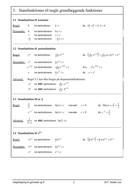 Integralregning - Matematik i gymnasiet og hf