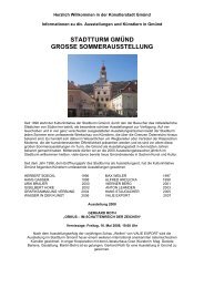 STADTTURM GMÜND GROSSE SOMMERAUSSTELLUNG