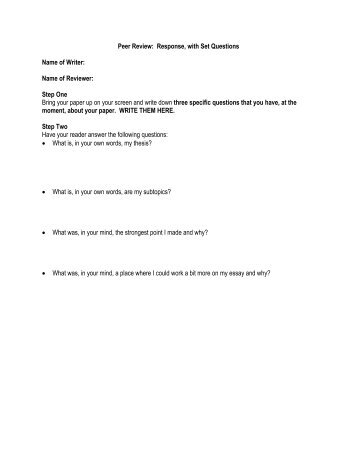 peer evaluation concerns just for argumentative essays peer evaluate inquiries for argumentative essays