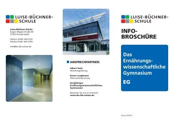 INFO- BROSCHÃRE - Luise-BÃ¼chner-Schule