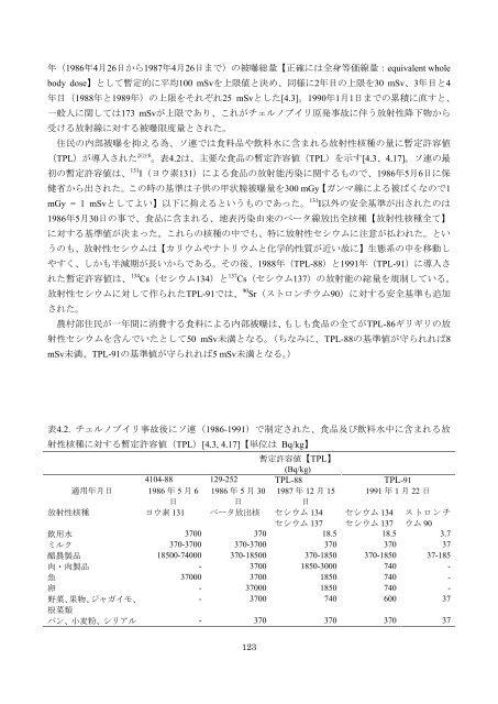 チェルノブイリ原発事故による 環境への影響とその修復 ... - 日本学術会議