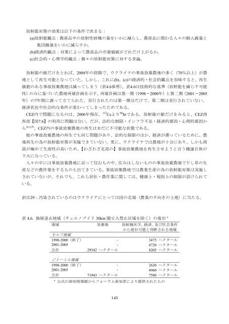 チェルノブイリ原発事故による 環境への影響とその修復 ... - 日本学術会議