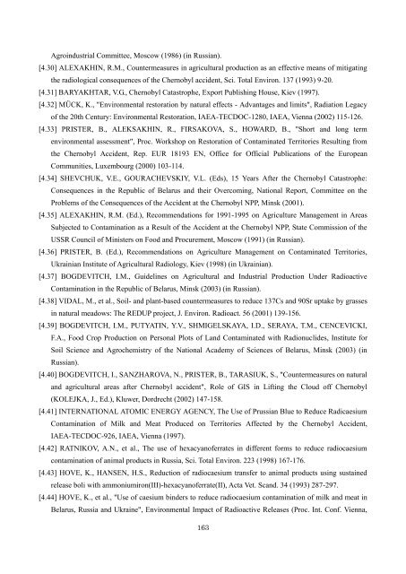 チェルノブイリ原発事故による 環境への影響とその修復 ... - 日本学術会議