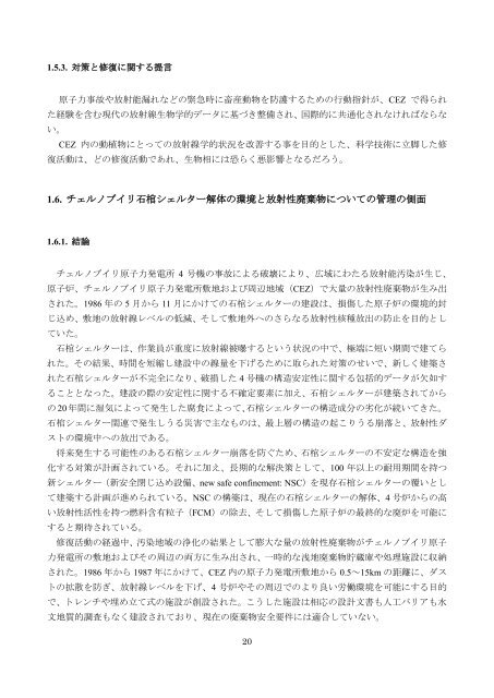 チェルノブイリ原発事故による 環境への影響とその修復 ... - 日本学術会議