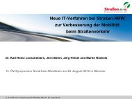 Neue IT-Verfahren bei StraÃen.NRW zur Verbesserung der MobilitÃ¤t ...