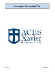 Concussion Management Plan - Xavier High School