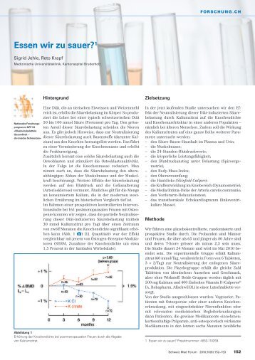 Essen wir zu sauer?1 - Swiss Medical Forum
