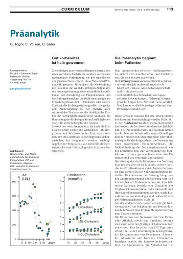 Präanalytik - Swiss Medical Forum
