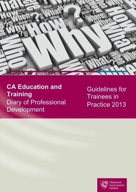 CA Professional Development Experience: Guidelines for ... - Student