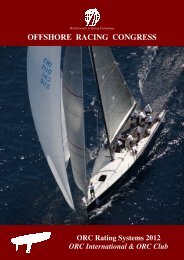ORC Rating Systems 2012 - Offshore Racing Council