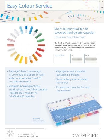 Easy Colour Service Factsheet - Capsugel