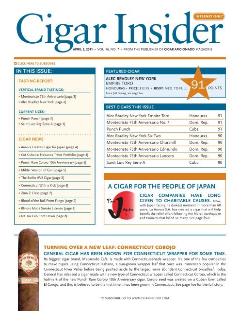 Cigar Insider - Cigar Aficionado