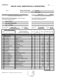 arkusz spisu inwentaryzacji wewnÄtrznej - BIP UM Katowice