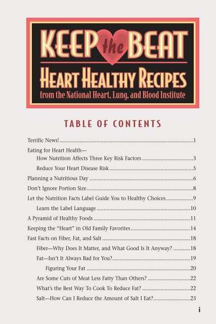 Keep the Beat: Heart Healthy Recipes - National Heart, Lung, and ...