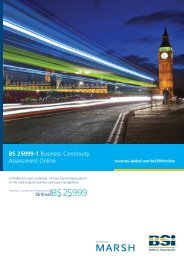 BS 25999-1 Business Continuity Assessment Online - BSI
