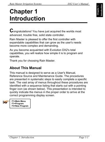Chapter 1 Introduction - Rain Master Control Systems