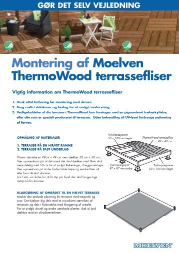 Montering af Moelven ThermoWood terrassefliser - Bauhaus