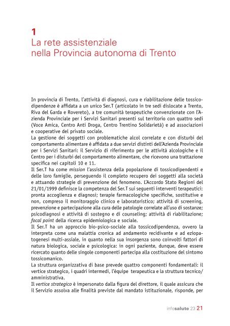 Il fenomeno delle dipendenze in provincia di Trento - Trentino Salute