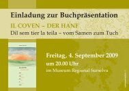 Einladung zur BuchprÃ¤sentation - Museum Regiunal Surselva