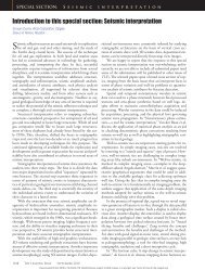 Introduction to this special section: Seismic interpretation - Arcis