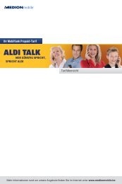 Tarifübersicht - Aldi Talk