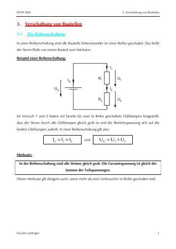 3. Verschaltung von Bauteilen - Claude Loullingen